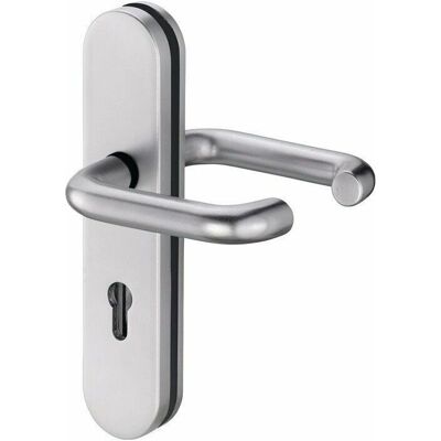 Set maniglie porta in acciaio inox Edi - Ovale, 92 mm, ES1 Set maniglie porta in acciaio inox Edi - Ovale, 92 mm, ES1