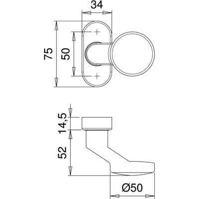 EDI Ares Türknauf aus Aluminium - 2033/1610 EDI Ares Türknauf aus Aluminium - 2033/1610