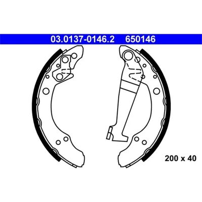 Ate Bremsbacken-Satz - Hinterachse für Audi 100, 80, 90, Coupe, VW Passat Ate Bremsbacken-Satz - Hinterachse für Audi 100, 80, 90, Coupe, VW Passat