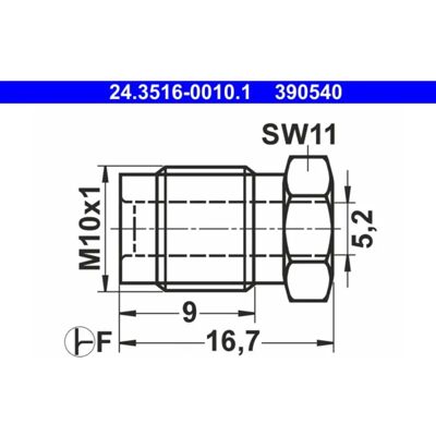 ATE 24.3516-0010.1 Bremsleitung-Verbinder - Bremsleitung-Verbinder ATE 24.3516-0010.1 Bremsleitung-Verbinder - Bremsleitung-Verbinder