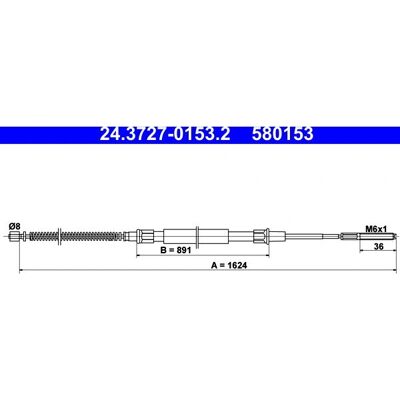 ATE Parkeringsbremsekabel Passat B3/B4 - OEM Kvalitet ATE Parkeringsbremsekabel Passat B3/B4 - OEM Kvalitet