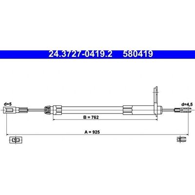 ATE Brake Cable - 925mm for Mercedes-Benz C-Class & CLK ATE Brake Cable - 925mm for Mercedes-Benz C-Class & CLK