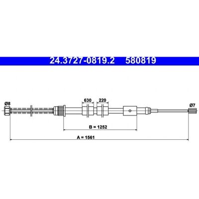 ATE K12167 Parkbremse Seilzug - Parkbremse Typ ATE K12167 Parkbremse Seilzug - Parkbremse Typ