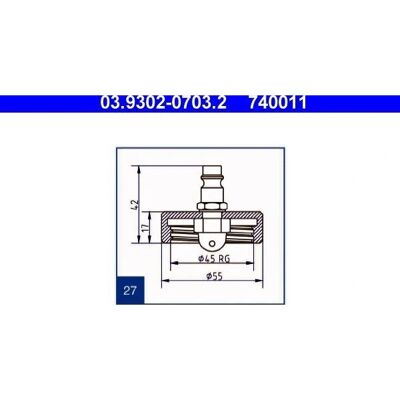 Ate Adapter E27 Bremsenentlüftung - auto brake bleeding accessory Ate Adapter E27 Bremsenentlüftung - auto brake bleeding accessory