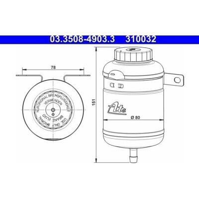 ATE 03.3508-4903.3 Serbatoio liquido freni - Liquido freni ATE 03.3508-4903.3 Serbatoio liquido freni - Liquido freni