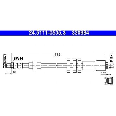 Tubo del freno ATE M10x1 - Brake Hose Tubo del freno ATE M10x1 - Brake Hose