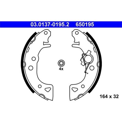 Ate Modell 03.0137-0195.2 Automatische Bremsbacken - Bremsart Ate Modell 03.0137-0195.2 Automatische Bremsbacken - Bremsart