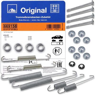 Kit de mâchoires de frein Ate - Arrière pour Citroën, Renault, Peugeot Kit de mâchoires de frein Ate - Arrière pour Citroën, Renault, Peugeot