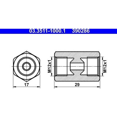 Adapter ATE Model 4006633191890 Przewód hamulcowy Adapter ATE Model 4006633191890 Przewód hamulcowy