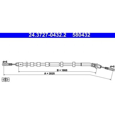Parkeringsbremsekabel Mercedes-Benz ML - 24.3727-0432.2 Parkeringsbremsekabel Mercedes-Benz ML - 24.3727-0432.2