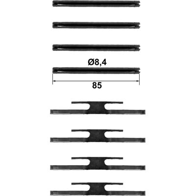 ATE Opel Bremsbelagsatz - Vorderachse, 85mm ATE Opel Bremsbelagsatz - Vorderachse, 85mm