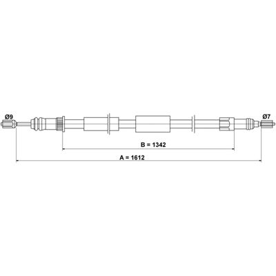 ATE Model 24.3727-0304.2 bremsesløjfe til Citroën ZX, Peugeot 306 ATE Model 24.3727-0304.2 bremsesløjfe til Citroën ZX, Peugeot 306