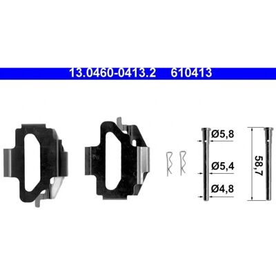 ATE 13.0460-0413.2 Bremsbelags-Set - Personenkraftwagen ATE 13.0460-0413.2 Bremsbelags-Set - Personenkraftwagen