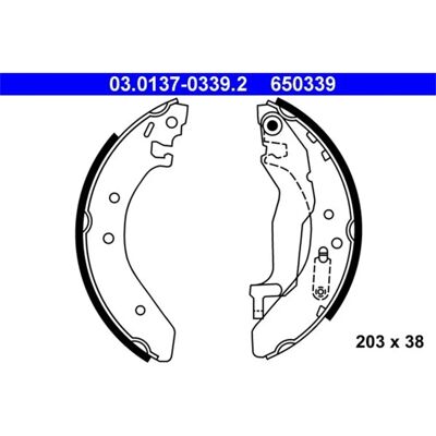 Ate Bremsbackensatz hinten - Honda Civic, Rover 200 Ate Bremsbackensatz hinten - Honda Civic, Rover 200