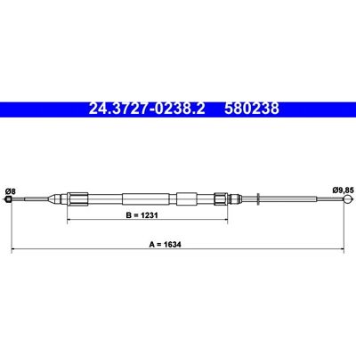 BMW Model 34403400795 Parking Brake Cable - Brake Cable BMW Model 34403400795 Parking Brake Cable - Brake Cable