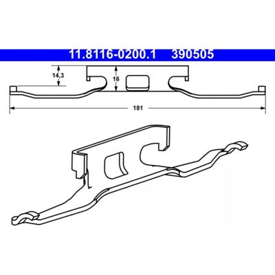 Ate Modell 11811602001 Frontbremsbeläge - Bremssystem Teile Ate Modell 11811602001 Frontbremsbeläge - Bremssystem Teile