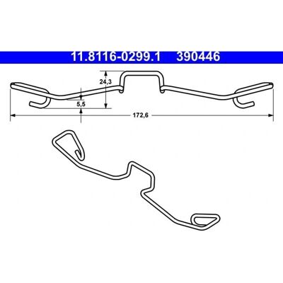 Bremsekalvfjær Audi A6 C5 - Fjær Bremsekalvfjær Audi A6 C5 - Fjær