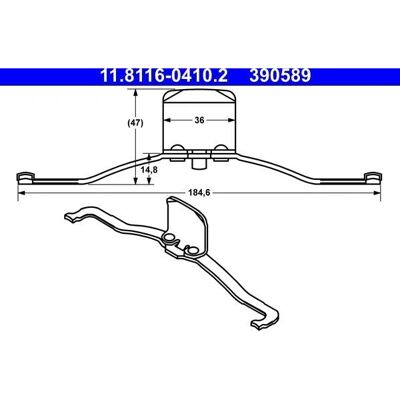 ATE bremsekaliper for VW, Saab, Opel - Modell 1K0615269A ATE bremsekaliper for VW, Saab, Opel - Modell 1K0615269A