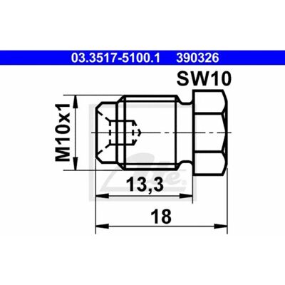 Capuchon de cylindre de frein ATE - Filetage M10x1 - Original pour Peugeot, Seat, VW, Ford, Volvo Capuchon de cylindre de frein ATE - Filetage M10x1 - Original pour Peugeot, Seat, VW, Ford, Volvo