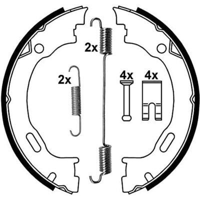 Sada brzdových čelistí ATE 03.0137-4014.2 - Tromboll, S příslušenstvím Sada brzdových čelistí ATE 03.0137-4014.2 - Tromboll, S příslušenstvím