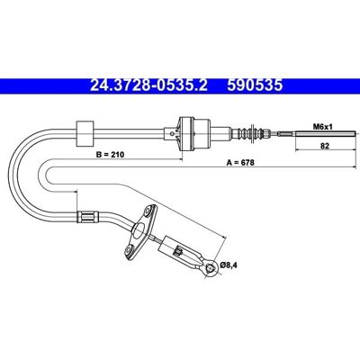 ATE 24.3728-0535.2 Clutch Kabel - Clutch Kabel ATE 24.3728-0535.2 Clutch Kabel - Clutch Kabel