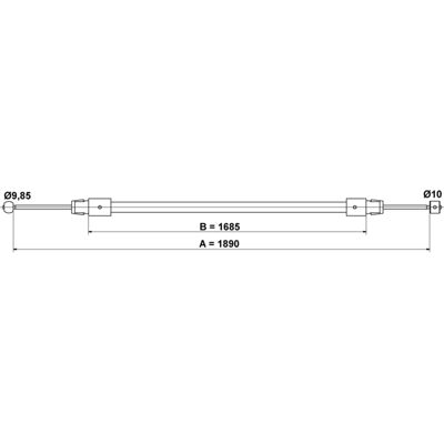 ATE 24.3727-3400.2 Parking Brake Cable - Parking brake component ATE 24.3727-3400.2 Parking Brake Cable - Parking brake component