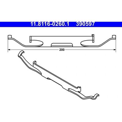 Bremsespring ATE - Volkswagen, Audi, BMW OEM 11.8116-0260.1 Bremsespring ATE - Volkswagen, Audi, BMW OEM 11.8116-0260.1