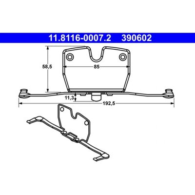 ATE 11.8116-0007.2 Molla per pinza freno - Ricambio freno ATE 11.8116-0007.2 Molla per pinza freno - Ricambio freno