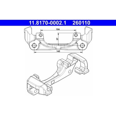 Dacia Modell Vorderachse Bremssattelträger - Halter, Bremssattel Dacia Modell Vorderachse Bremssattelträger - Halter, Bremssattel