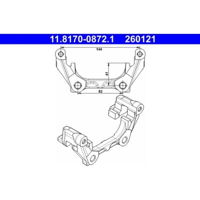 Ate Support de Piston de Frein Renault - Essieu Arrière - Espace, Laguna, Vel Satis Ate Support de Piston de Frein Renault - Essieu Arrière - Espace, Laguna, Vel Satis
