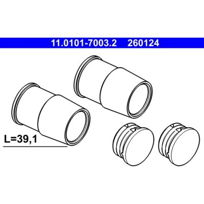 Kit de guides pour étrier de frein BMW Mercedes Volvo - Pièce du système de freinage Kit de guides pour étrier de frein BMW Mercedes Volvo - Pièce du système de freinage