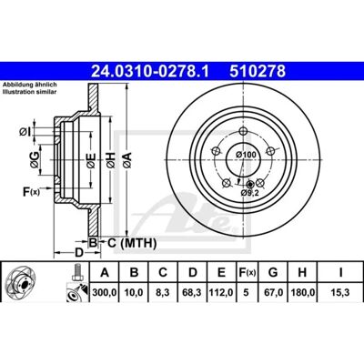 Mercedes-Benz Bremsscheibe PowerDisc - E-Klasse, CLS, 300mm, 10mm, 112mm Mercedes-Benz Bremsscheibe PowerDisc - E-Klasse, CLS, 300mm, 10mm, 112mm