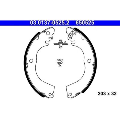 Ate 203mm hintere Bremsbacken - Bremsbacken Ate 203mm hintere Bremsbacken - Bremsbacken