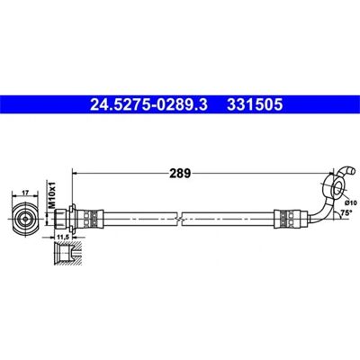 ATE bremse slange M10x1 - Bremse slange ATE bremse slange M10x1 - Bremse slange
