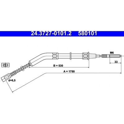 Volkswagen Modell Bremsekabel - Bremsekomponent Volkswagen Modell Bremsekabel - Bremsekomponent