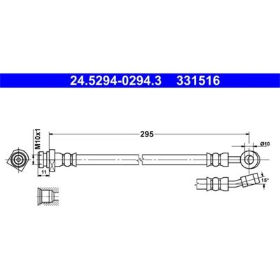 Αγωγός φρένου Ate Hyundai M10x1 - Για Hyundai Elantra & i30 Αγωγός φρένου Ate Hyundai M10x1 - Για Hyundai Elantra & i30