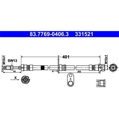 ATE M10x1 bremse slange - Bremse slange ATE M10x1 bremse slange - Bremse slange