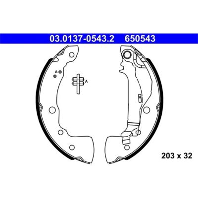 Nissan Micra Bremsbackensatz - Hinterachse 203mm Nissan Micra Bremsbackensatz - Hinterachse 203mm