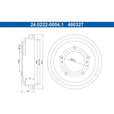 ATE 24.0222-0004.1 Broms trumma - OEM Suzuki Delar ATE 24.0222-0004.1 Broms trumma - OEM Suzuki Delar