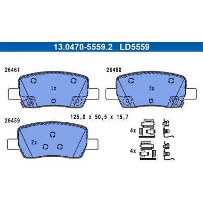 Ate BPki7006 Κεραμικά τακάκια φρένων - Σύστημα φρένων Ate BPki7006 Κεραμικά τακάκια φρένων - Σύστημα φρένων
