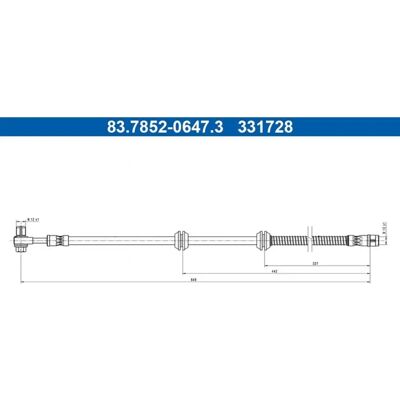Bremse slange ATE 83-7852-0647.3 - Bremsedel Bremse slange ATE 83-7852-0647.3 - Bremsedel
