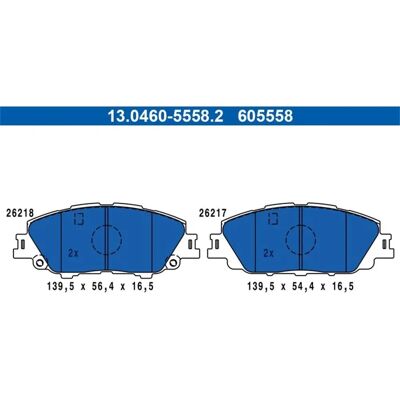 Ate Jeu de Plaquettes de Frein Toyota Prius Yaris - Avant Ate Jeu de Plaquettes de Frein Toyota Prius Yaris - Avant