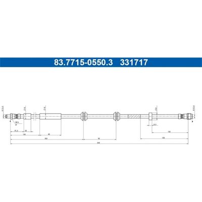 Mercedes-Benz Modell 83.7715-0550.3 Flexibler Bremsschlauch - Bremsschlauch Mercedes-Benz Modell 83.7715-0550.3 Flexibler Bremsschlauch - Bremsschlauch