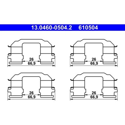 Ate Chevrolet Aveo Bremsbeläge Satz - Vorderachse, Links, Rechts Ate Chevrolet Aveo Bremsbeläge Satz - Vorderachse, Links, Rechts