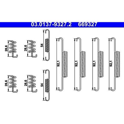 Ate Modell 03.0137-9327.2 - Bremsbeläge Reparatursatz Ate Modell 03.0137-9327.2 - Bremsbeläge Reparatursatz