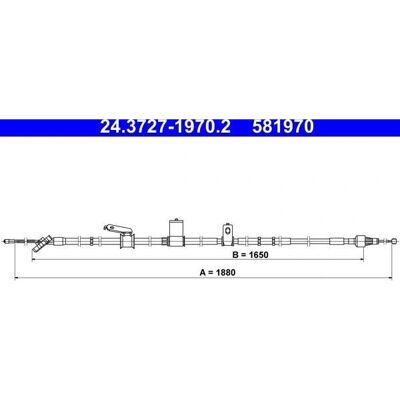 ATE Handbremsezug - Land Cruiser Prado 120/150 - Passend für Toyota OEM 46430-60020, 46430-60021 ATE Handbremsezug - Land Cruiser Prado 120/150 - Passend für Toyota OEM 46430-60020, 46430-60021