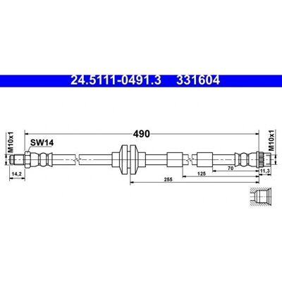 Mercedes-Benz Model 24511104913 - Przewód hamulcowy do Citan Mercedes-Benz Model 24511104913 - Przewód hamulcowy do Citan