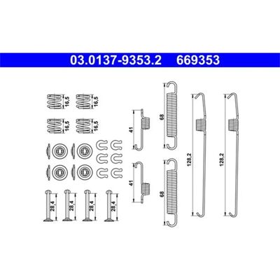 ATE 03.0137-9353.2 Bakbremse sett for Subaru/Daihatsu ATE 03.0137-9353.2 Bakbremse sett for Subaru/Daihatsu