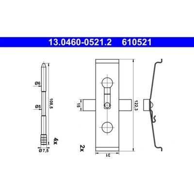 Ate Model 13046005212 - Brake Pad Set for Audi A3 TT Cupra Ate Model 13046005212 - Brake Pad Set for Audi A3 TT Cupra