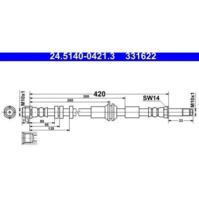 Flexible de frein Ate M10x1 - Brake Hose Flexible de frein Ate M10x1 - Brake Hose